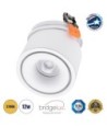 GLOBOSTAR® OMEGA-R 60295 Χωνευτό Κινούμενο Downlight Σποτ LED 12W 1500lm 36° AC 220-240V IP20 Θερμό Λευκό 2700K - Bridgelux COB Chip & TÜV SÜD Driver - Λευκό Ματ - Μ10 x Π10 x Υ8.2cm - Q9cm - 5 Χρόνια Εγγύηση